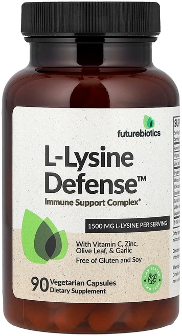 Futurebiotics L-Lysine Defense™ 90 Vegetarian Capsules, Futurebiotics, L-Lysine Defens, 1개 - 쿠팡