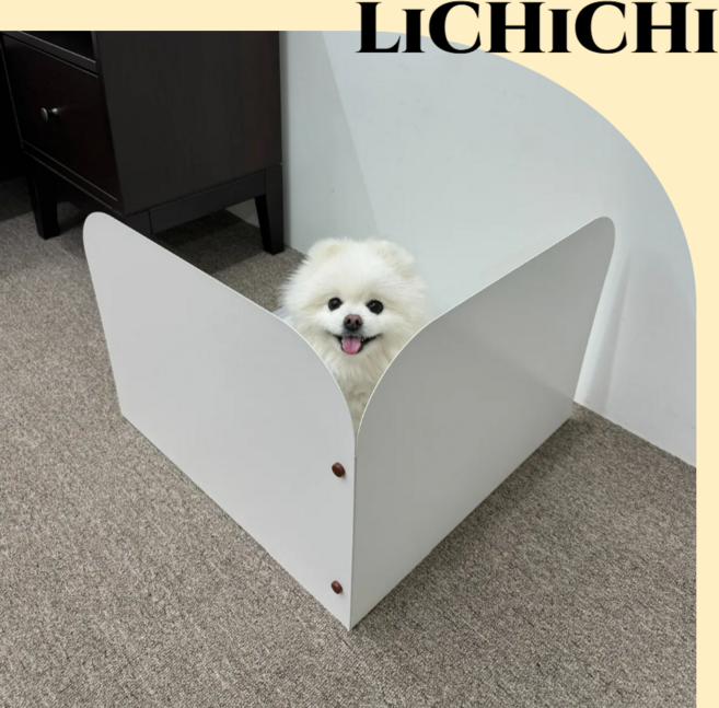 리치치 강아지 화장실 가림막 철제 파티션 배변판 조립형 마킹방지 수컷용 칸막이, 1개, 단추색 블랙