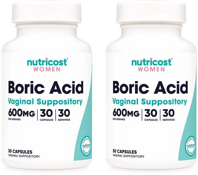 뉴트리코스트 여성 붕산 좌약 600mg 30회분 2병, 30정, 2개 - 쿠팡