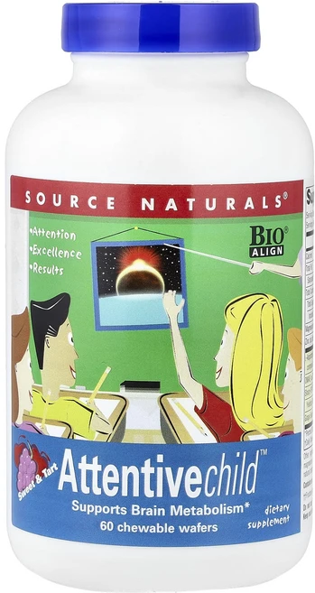 몸관리하세요 겨울입니다 Source Naturals Atcenttive 차일드 달콤 & 타트 츄어블 웨이퍼 60개 특별관리진행, SourceNaturalsAtcenttive차일드달콤타 - 쿠팡