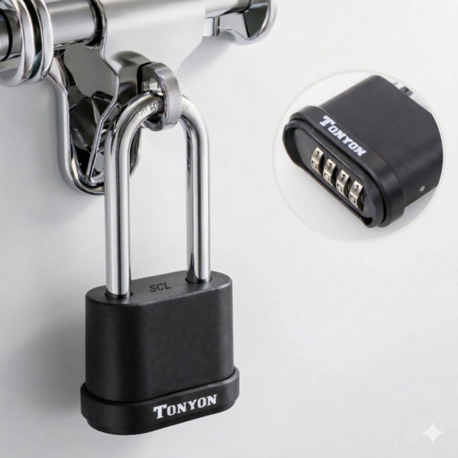 방수 녹슬지않는 대형 다이얼 번호자물쇠 긴고리 야외 창고 대문용 암호 자물쇠 SCL, 1개, 블랙롱빔