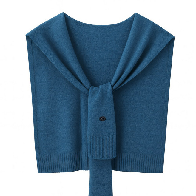 울 니트 어깨 숄 버튼 가디건 랩 판초 망토 레이어드 여성 가을 겨울 따뜻한 데일리