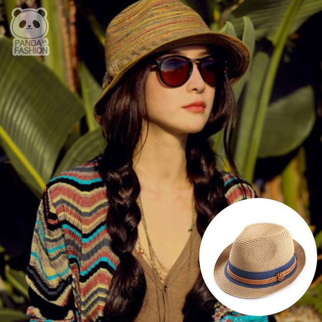 판다24 여름 페도라 벙거지 모자 버킷햇 바캉스 밀짚 파나마햇