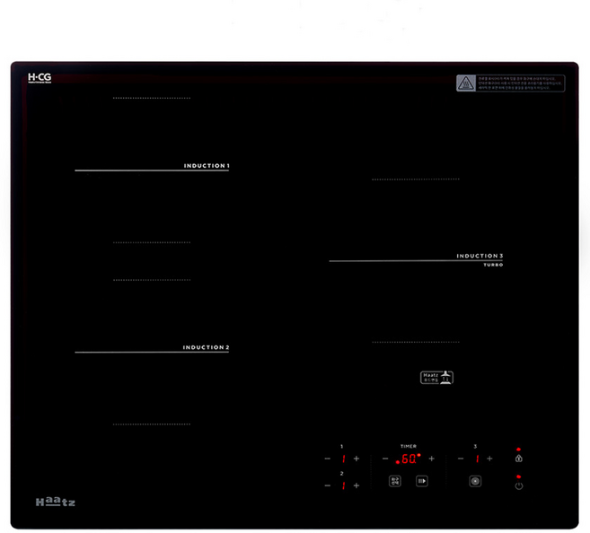 하츠 인덕션 3구 매립형, 빌트인, IH-3605TTL