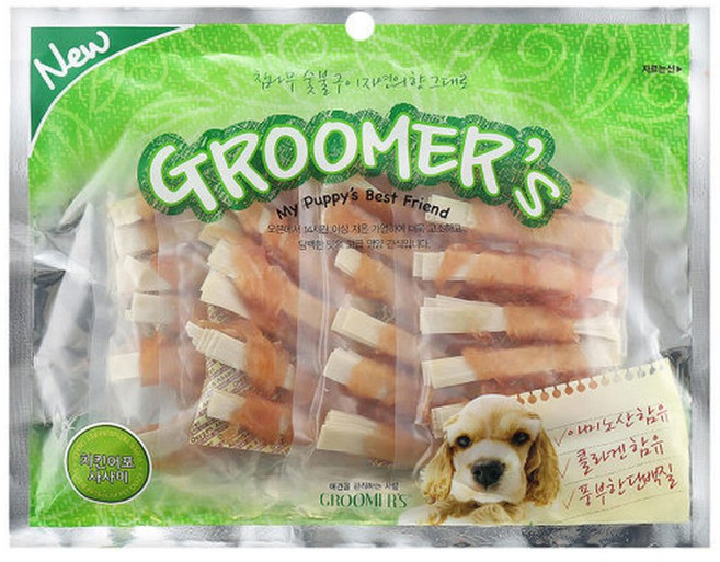 그루머스 치킨어포 사사미 400g 반려견 영양 기호성 좋은 대용량 영양 간식, 1개, 치킨