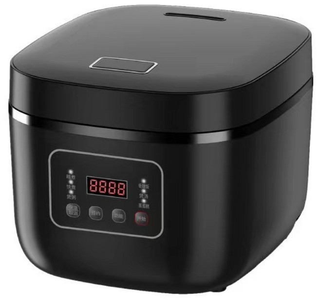 가정용 3-5인용 3L 전기 밥솥 붙지 않는 냄비 110V/220V 스마트 24시간 예약 및 보온 포함, 02 EU, 01 Black