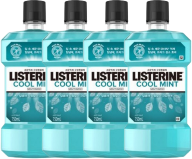 리스테린 쿨민트 750ml X 4개