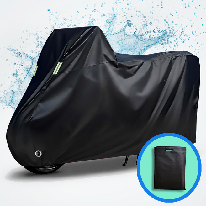 블린코 완벽보호 스쿠터 오토바이 방수커버, 블랙