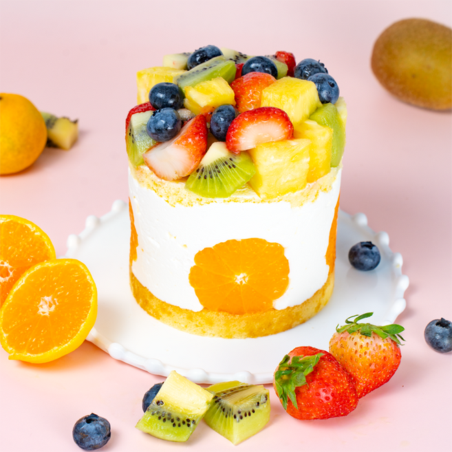 (평일 낮 12시전 주문 오늘출발) 케익팩토리 생과일케이크 프룻다담, 720g, 1개