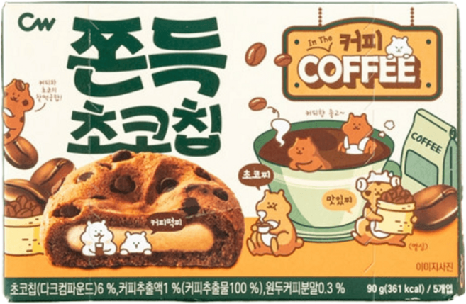 청우 쫀득 초코칩 커피 맛 90g, 1개