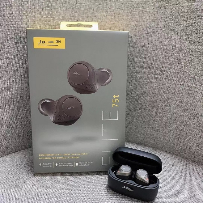 Jabra Elite 75t 入耳式藍牙耳機, 通用, 黑色