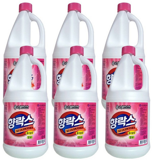 난엄마니까 향락스 2L X 6개 살균소독 표백 화장실 욕실청소 업소용 락스 세제 찌든때
