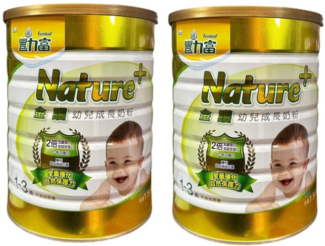 豐力富 Nature+ 幼兒成長奶粉 1-3歲 金護配方, 1.5kg, 2個