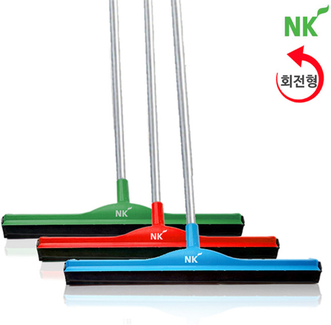 엔케이 화장실 업소용 욕실 바닥 대형 물 물기 제거 해썹 청소 용품 스펀지 회전 밀대 (50cm), 빨강 150cm, 1개