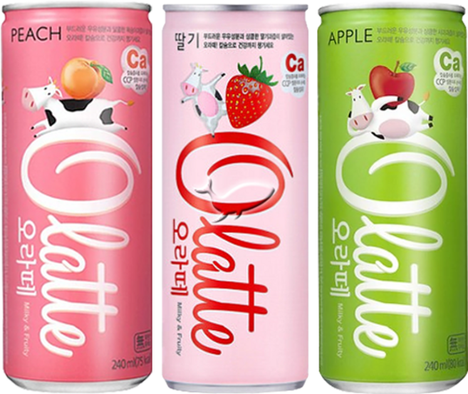 오라떼 240ml 3종 피치 5캔+딸기 5캔+애플 5캔 총15캔, 1세트