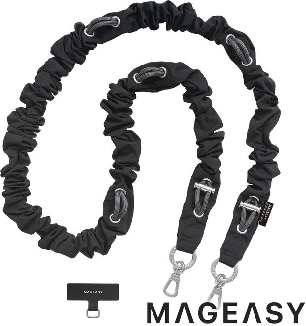 MAGEASY 掛繩/掛繩片組 煤炭黑 PHIPH365, 1個