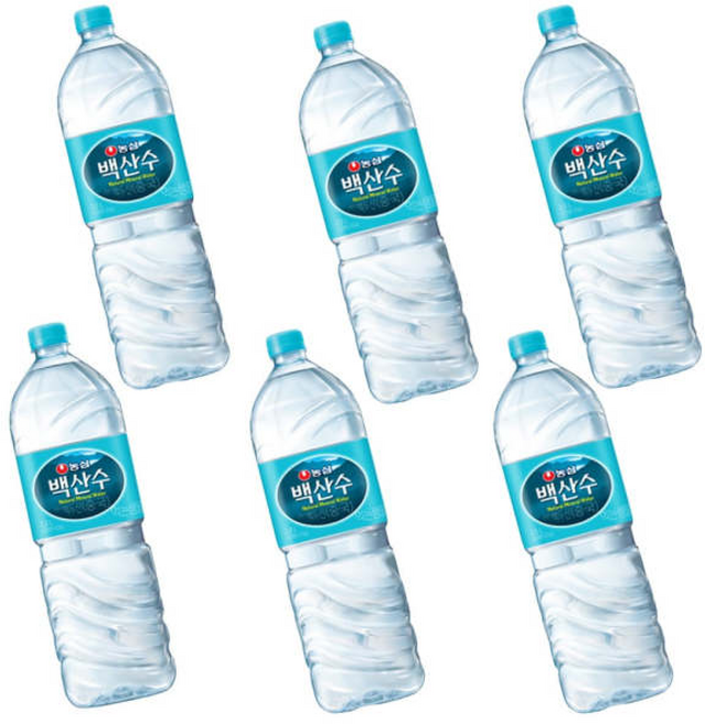 백산수 생수 입, 6개, 2L