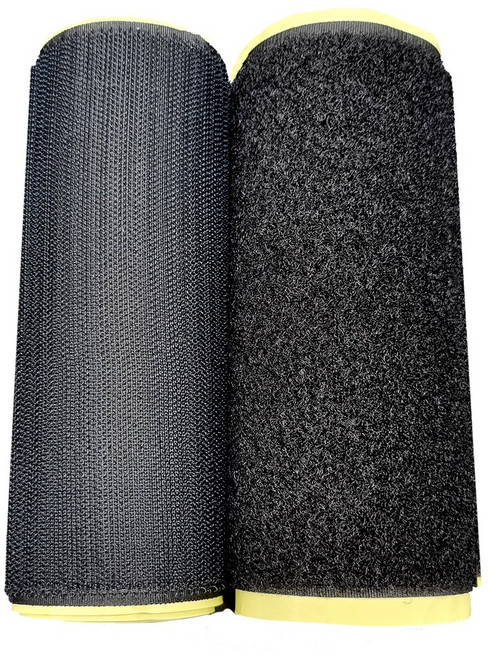 국산 튼튼하고 넓은 접착용 벨크로 양면테이프 검정색 폭 15cm x 1미터 암수세트, 1세트