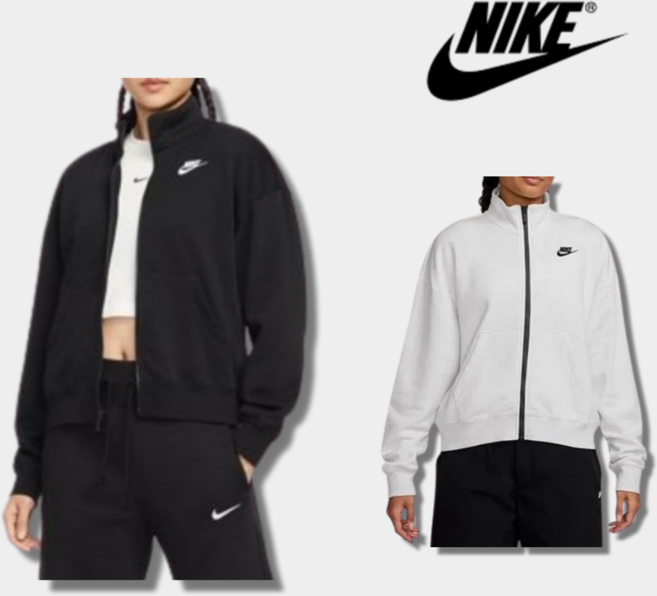 매장정품 나이키 여성 러닝 면 트레이닝 자켓 루즈핏 집업 플리스 운동복 스포츠웨어 점퍼