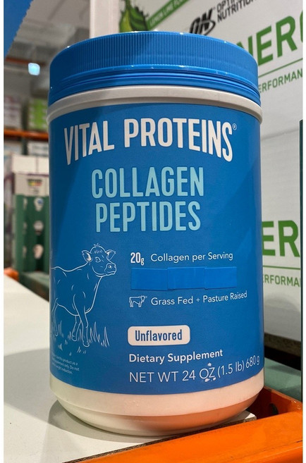 Vital Proteins 膠原蛋白粉 草飼+牧場飼養 無添加調味 680公克, 1個, 超商取貨