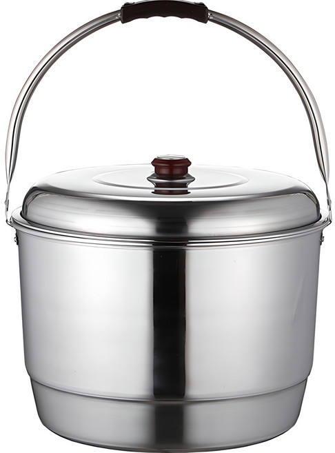 선학 국산 특대형 25L 스텐들통 찜솥 빨래솥 곰솥 인덕션겸용, 1세트, 25리터 찜판포함, 38.5cm