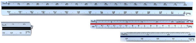 (우찌다) 삼각스케일자 10cm 15cm 30cm 삼각 스케일 제도 (옵션선택), (03) 30cm