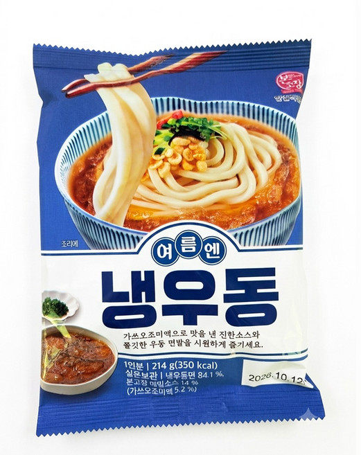 본고장 냉우동, 9개, 214g