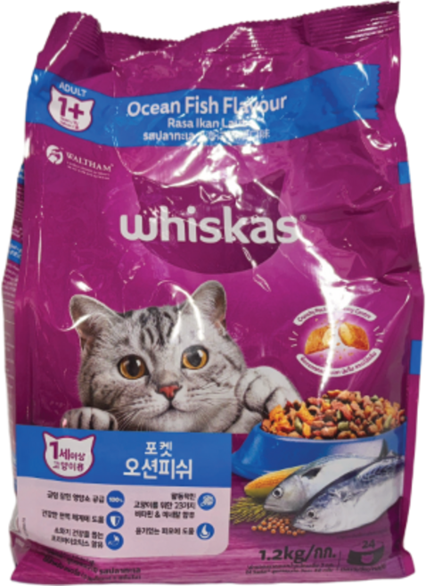 위스카스 고양이 건식사료, 눈물개선/눈건강, 1.2kg, 6개