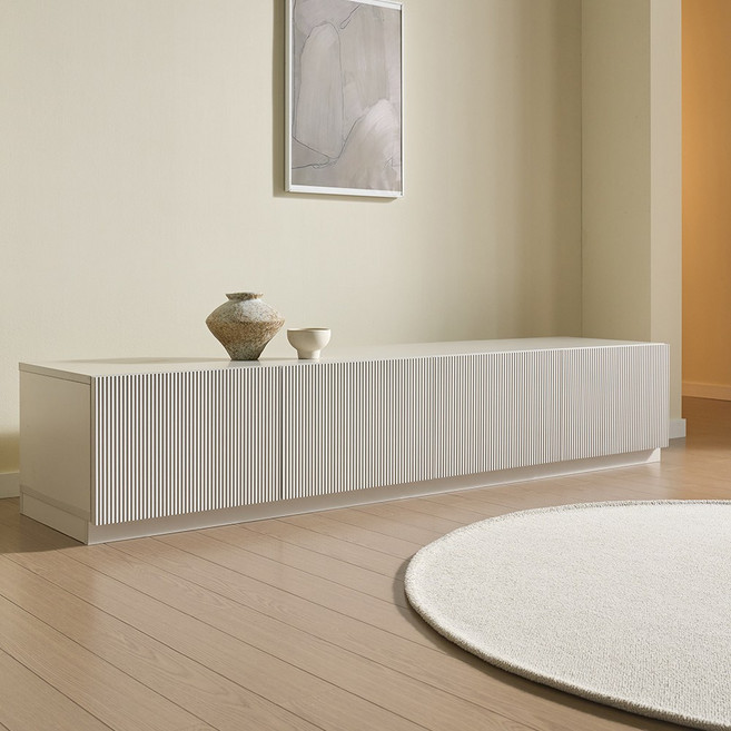 세이지홈 체리쉬 거실장 LED형/스틸다리형/낮은일반형 템바보드 TV장 국내생산, A.일반낮은형_그레이