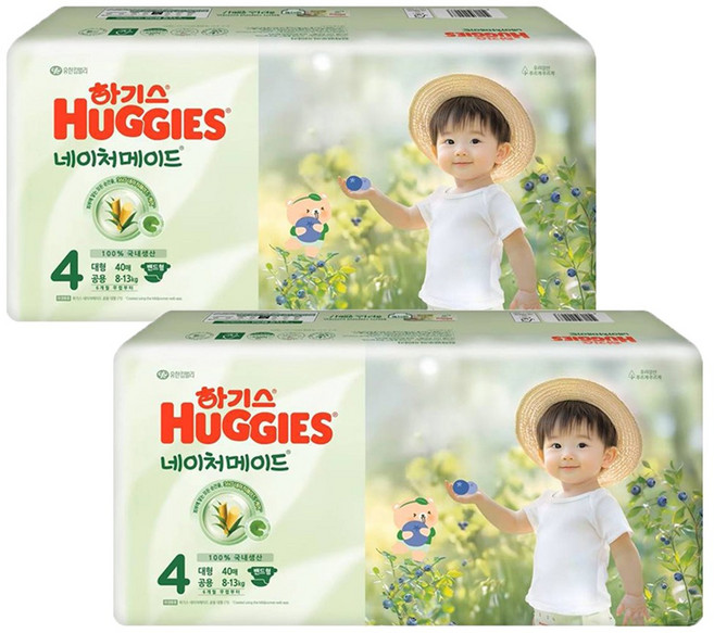 하기스 네이처메이드 밴드형 기저귀, 4단계, 80매