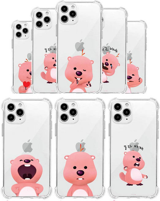 엘마 갤럭시 A34 5G (A346) 현실부정 배째 잔망루피 디자인 투명 젤리케이스