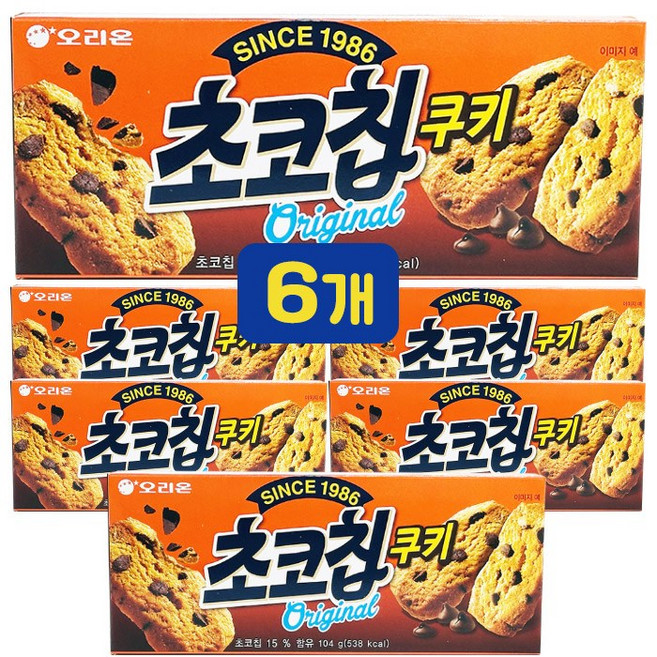 오리온 초코칩 쿠키, 104g, 6개