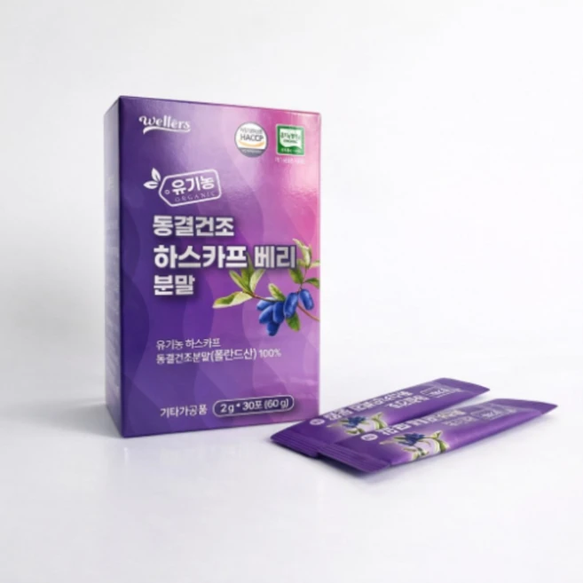 유기농 동결건조 하스카프베리 분말스틱 무첨가 안토시아닌 과일가루 이너뷰티 요거트토핑 건강선물 - 쿠팡
