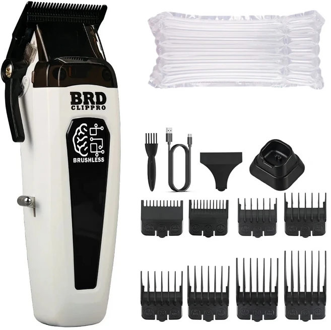 BRLIP 전문가용 헤어 트리머 충전식 클리퍼 거치대 브러시리스 모터 남성용 BRD-116, 06 BRD-106B White Nobox