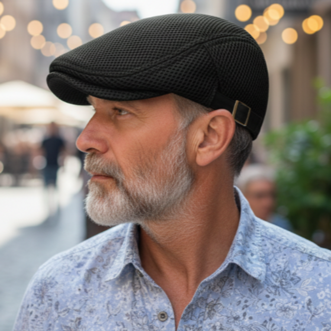 낭만삼춘 C14 중년 남성 통기성 메쉬 헌팅캡 데일리 베레모 낚시 모자 골프 모자