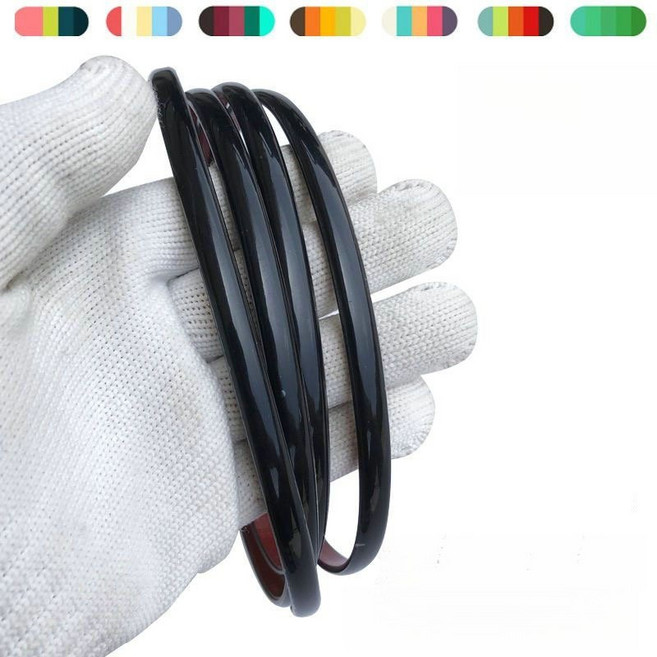 쉽게붙이는 곰팡이 습기방지 고급형 접착식 실크 단열 폼 벽지 50cmX10m/50cmX20m, 장식 스트립 검정색 - 폭 8mm, 너비 50cm X 길이 5m