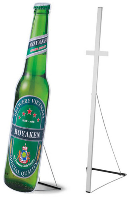 착한배너 철제 등신대 폼보드 포맥스 우드락 거치대 등신대, 대형(36X150cm), 1개