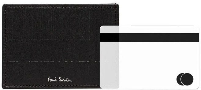 폴스미스 섀도 스트라이프 레더 카드홀더