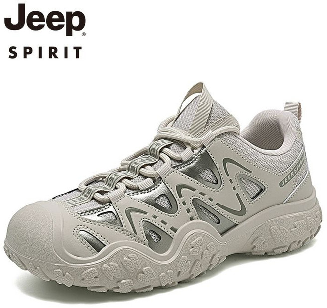 여성용 지프 하이킹화 여성 경량 통기성 운동화 미끄럼 방지, 1개, 살구색 B