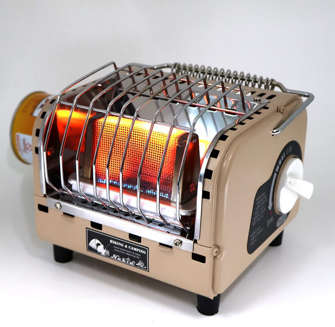 국산 나비아 휴대용 가스히터 NGH-KB1200 캠핑 차박 규브 가스히터 감성 컬러, 베이지