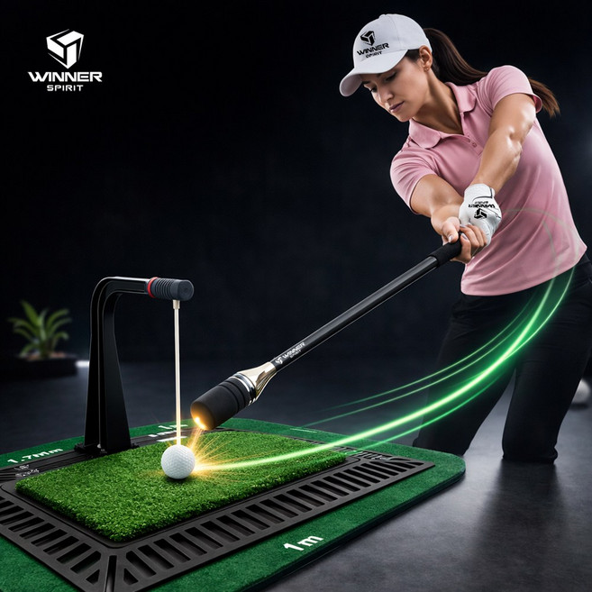 [어버이 선물세트] 위너스피릿 프리미엄 골프 타격 + 스윙 연습기 [국내제조], 블랙, 2개, 201v3 + 300