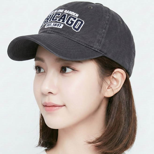볼캡 시티 시카고 1837 야구모자 남성 여성 워싱 데일리 캡모자