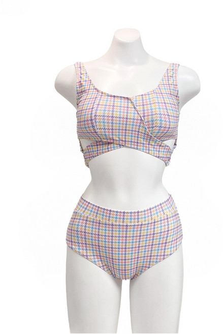 NEW레인보우 캔디 SET 폴 댄스 의상 웨어 수영복 비키니 하의 팬티 브라 탑 세트