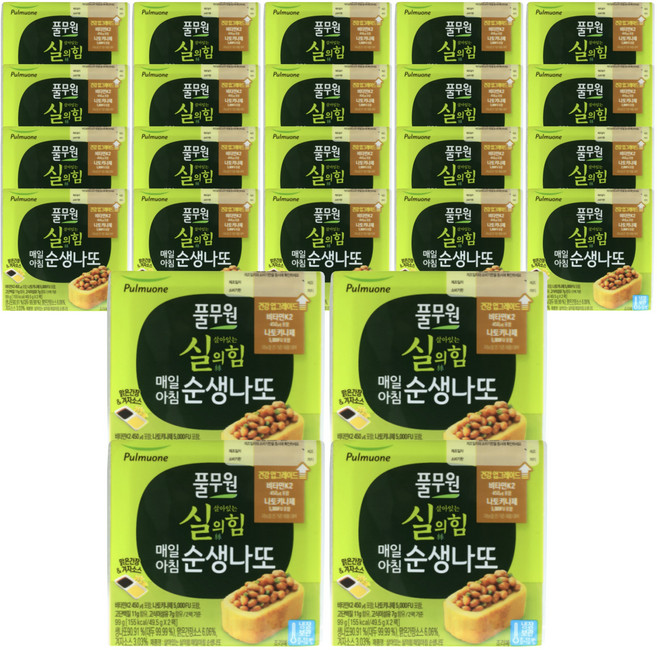 생산직송 풀무원 매일아침 순생나또 24팩(2호세트), 49.5g, 48개