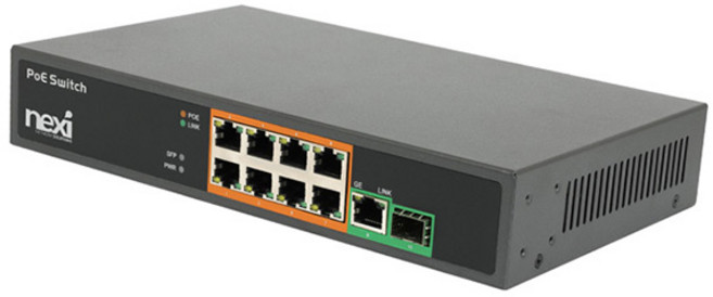 넥시 NX-POE3216S 150W 8포트 POE스위칭허브 - nx1545