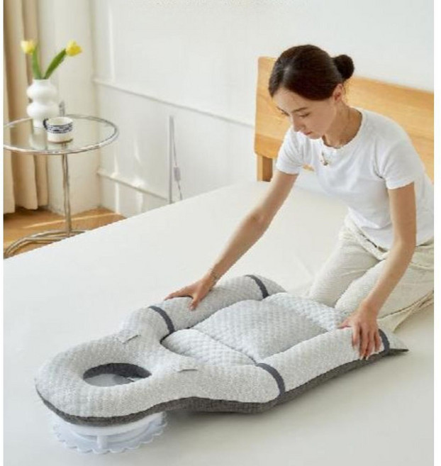 엎드려자는 베개 눈 쿠션 관리 마사지 양면 사계절, 화이트 그레이(양면), 1개