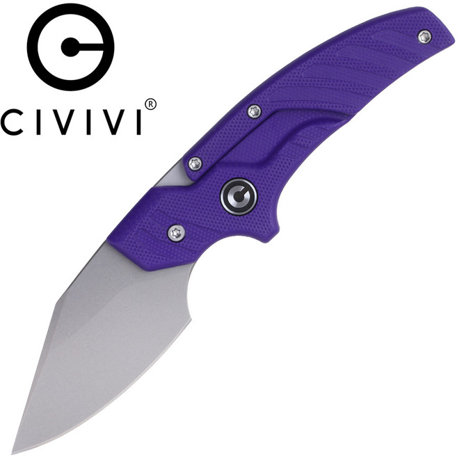 CIVIVI 시비비 티폰 퍼플 G10 택티컬 나이프 푸시 대거 캠핑 EDC, 1개