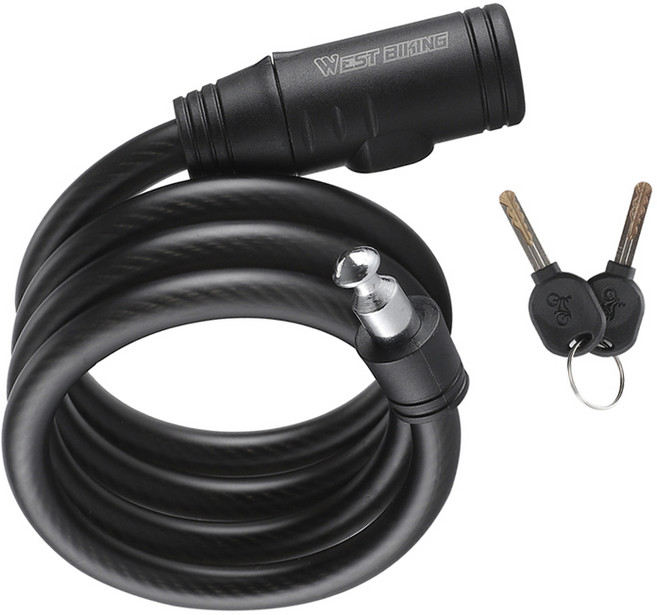 시그니처베이지 자전거 킥보드 열쇠키 자물쇠 YPZ113, 1개, 블랙