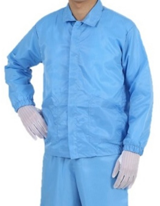 MK 제전방진복 상의 Y카라 크린룸작업복, 스카이블루, 상의Y_2XL(105), 1개