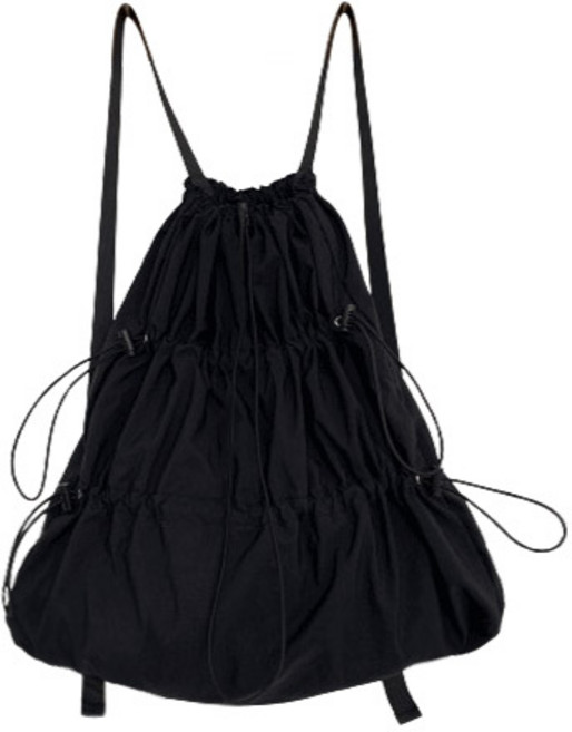 비마이뮤즈 [생활방수/무배] 토니 셔링 스트링 복조리백 아노락 바스락 나일론 가방 백팩